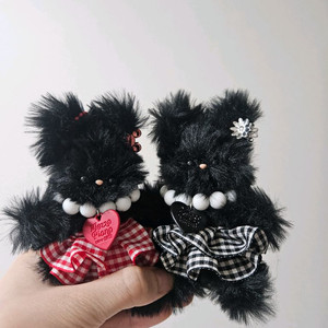 체크 발레코어 모루인형 키링