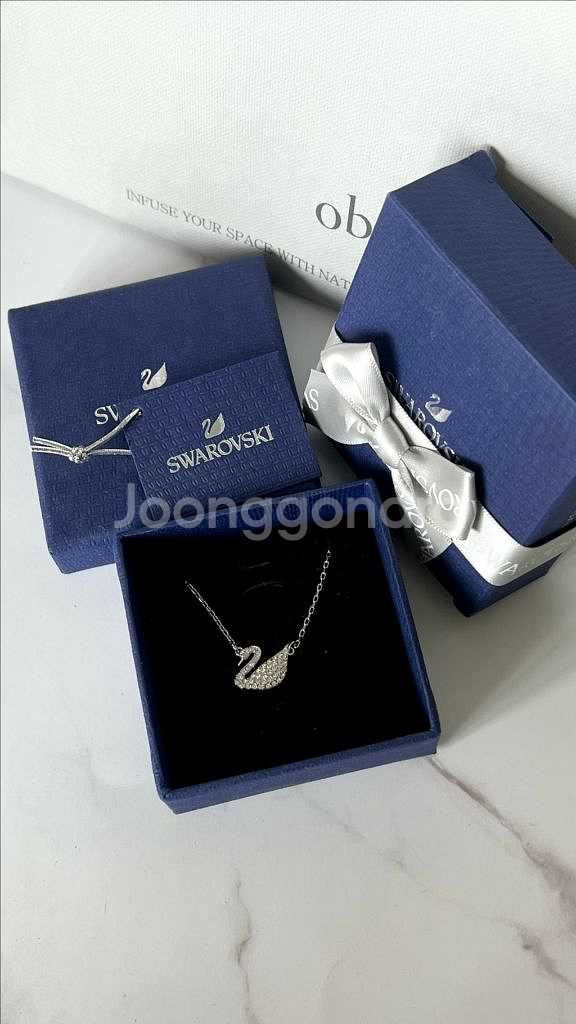 스와로브스키 스완 백조 목걸이 정품 악세사리 패션목걸이--0