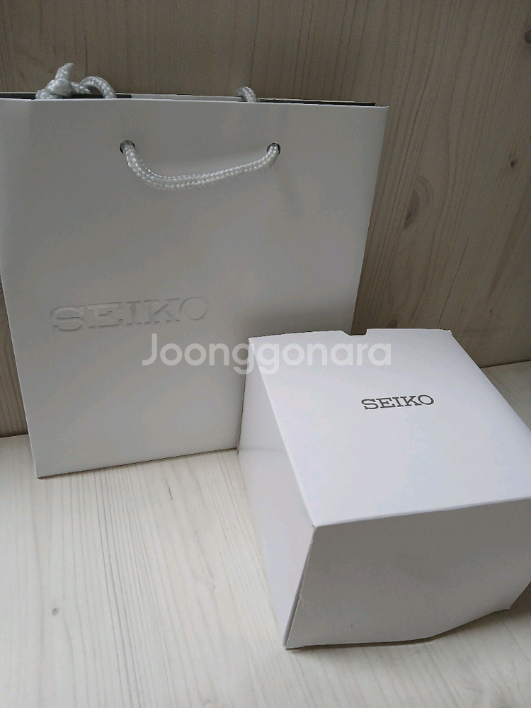 세이코 시계 사파이어 메탈 실버 화이트 34mm--2