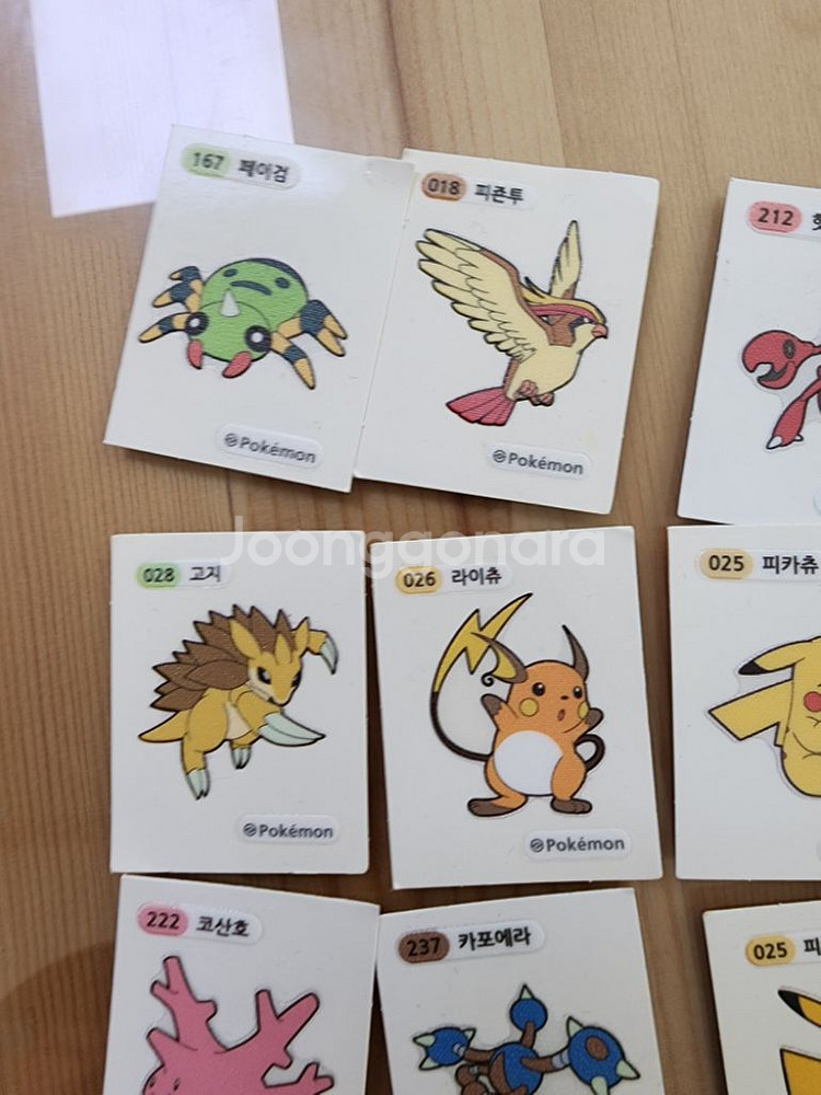 포켓몬 띠부실 띠부띠부씰 띠부씰팔아요 장당 1천원--2