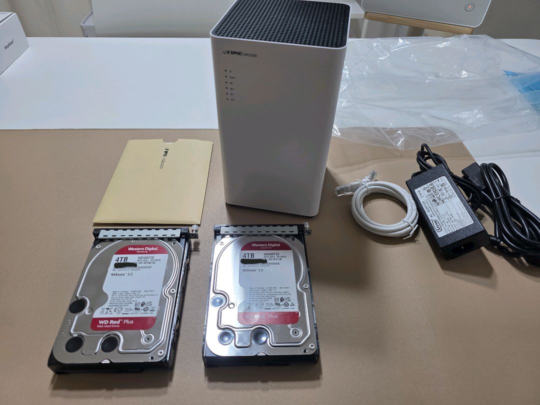 ipTIME나스 NAS200+WD REDPLUS 4tb