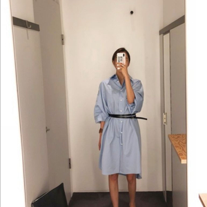 아디세떼흐 루흐 하엄지 베이지 오버셔츠원피스
