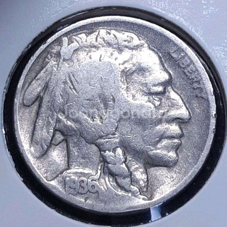 미국 1936년 5센트.외국주화 주화 동전 화폐--0