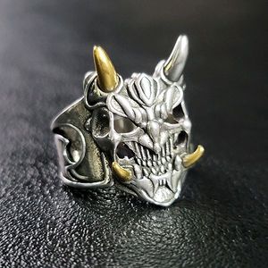 Oni 실버 남자 엔틱 빈티지 귀멸의칼날 오니 반지