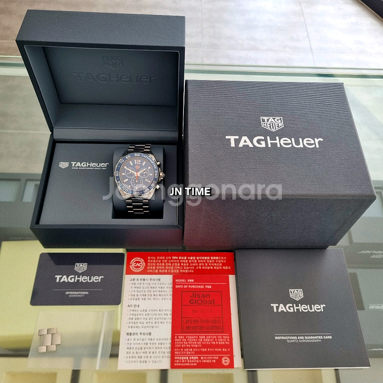 태그호이어 포뮬러1 크로노 청판 쿼츠 43mm--8