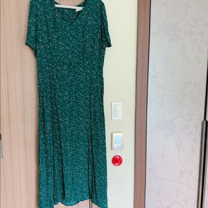 /새상품/ 자체제작 그린 잔도트 반팔원피스