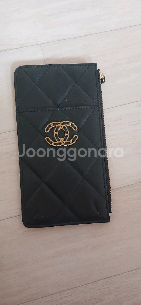 샤넬 19 카드지갑 블랙--0