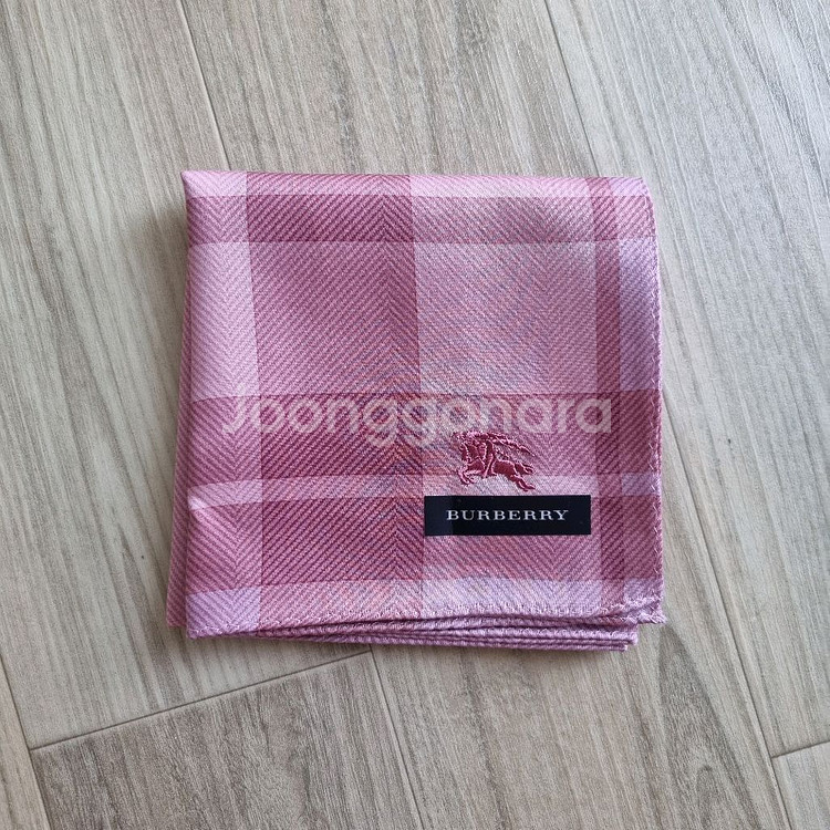 일제 버버리 체크 손수건 쁘띠스카프--0