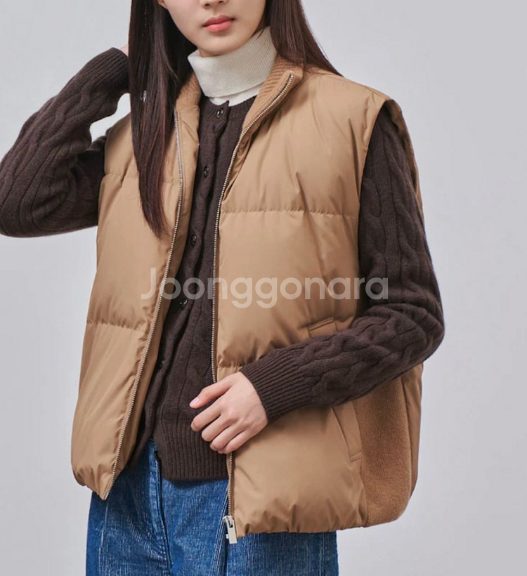 빈폴 레이디스 패딩 조끼--0