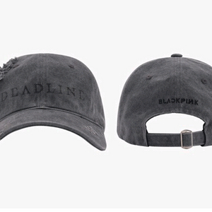 블랙핑크 볼캡 모자 damaged ballcap