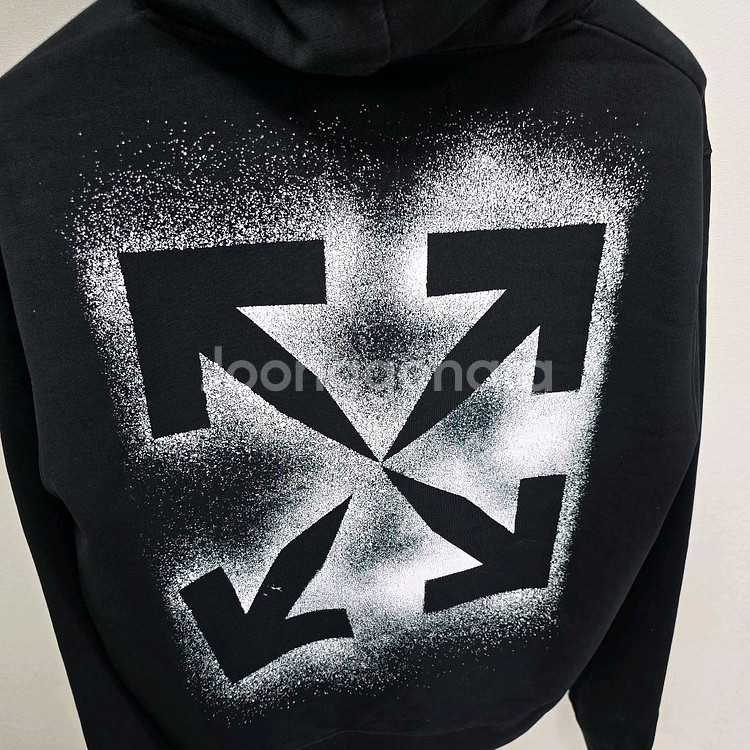 오프화이트 스텐실 애로우 후드티 m사이즈 100 판매--1