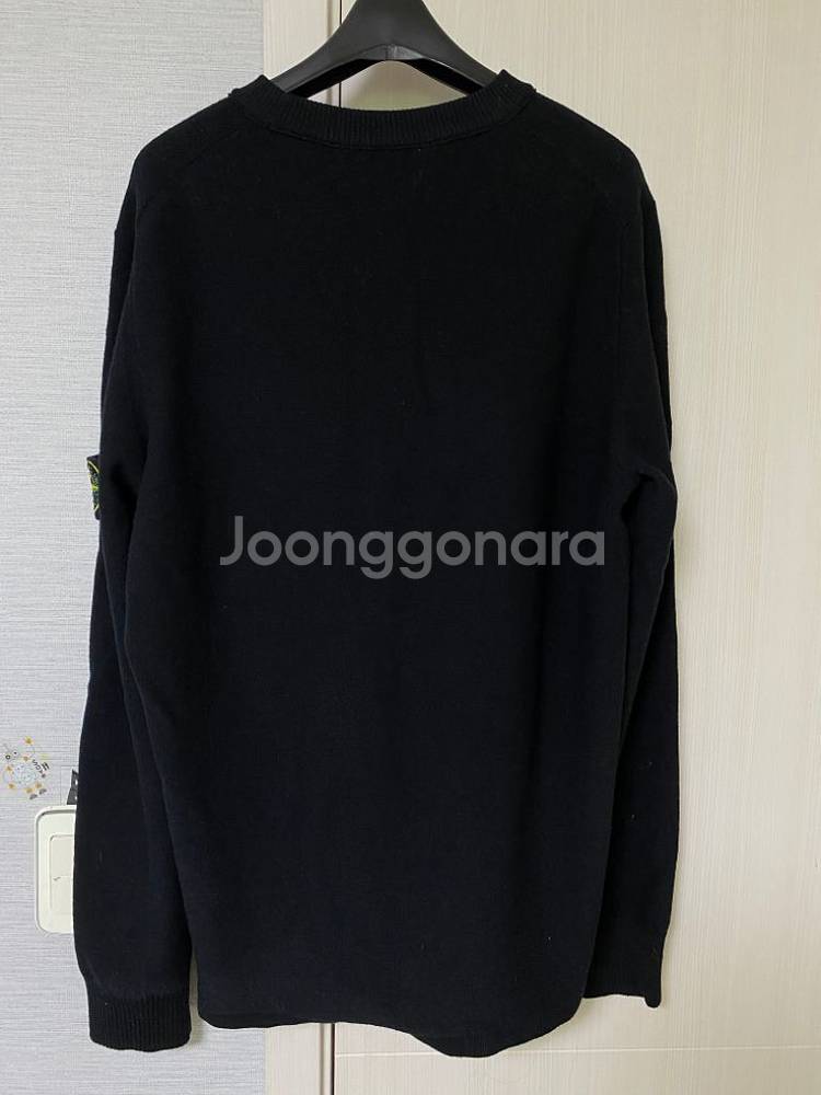 [22FW, M] 스톤아일랜드 와펜 패치 니트 블랙--3