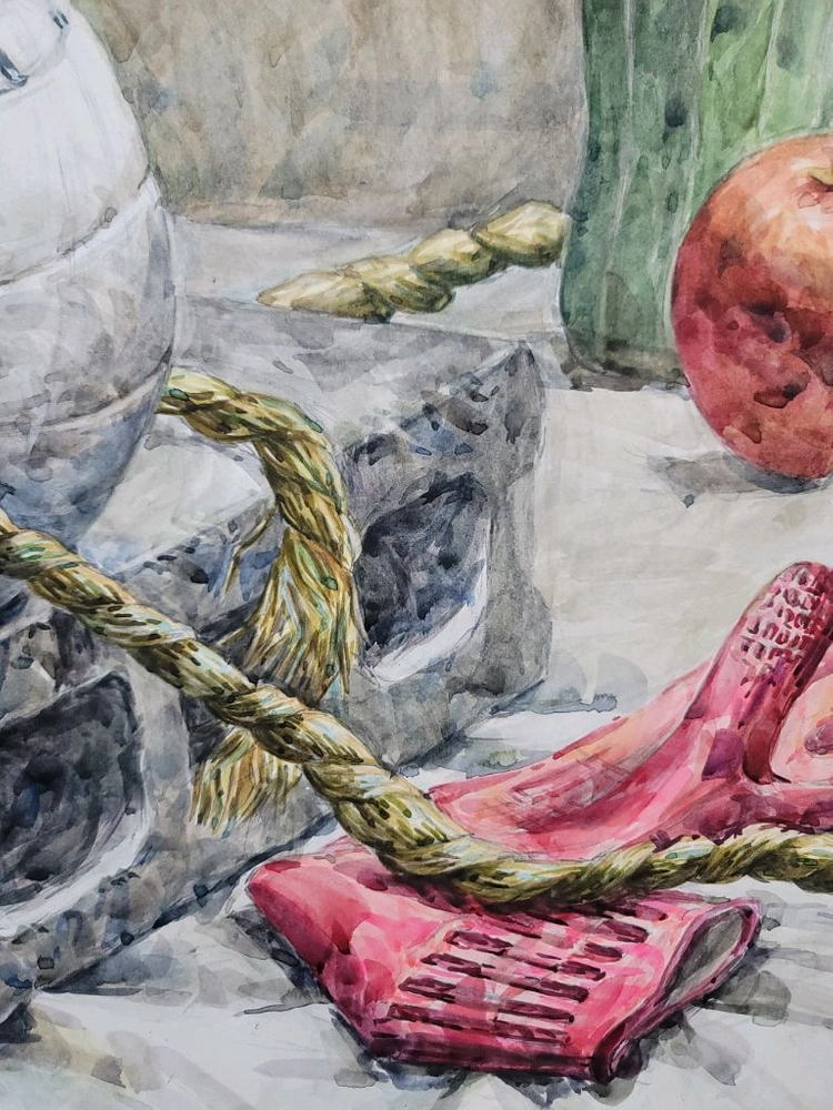 이수미작가 수채화그림 배구공 이미지