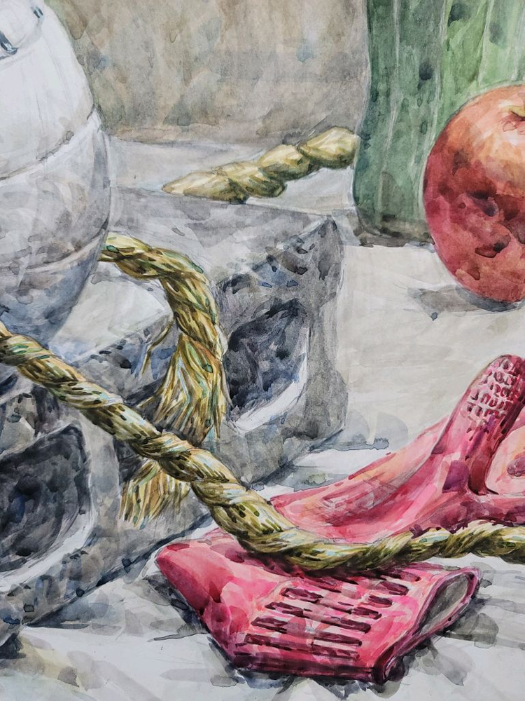 이수미작가 수채화그림 배구공 이미지