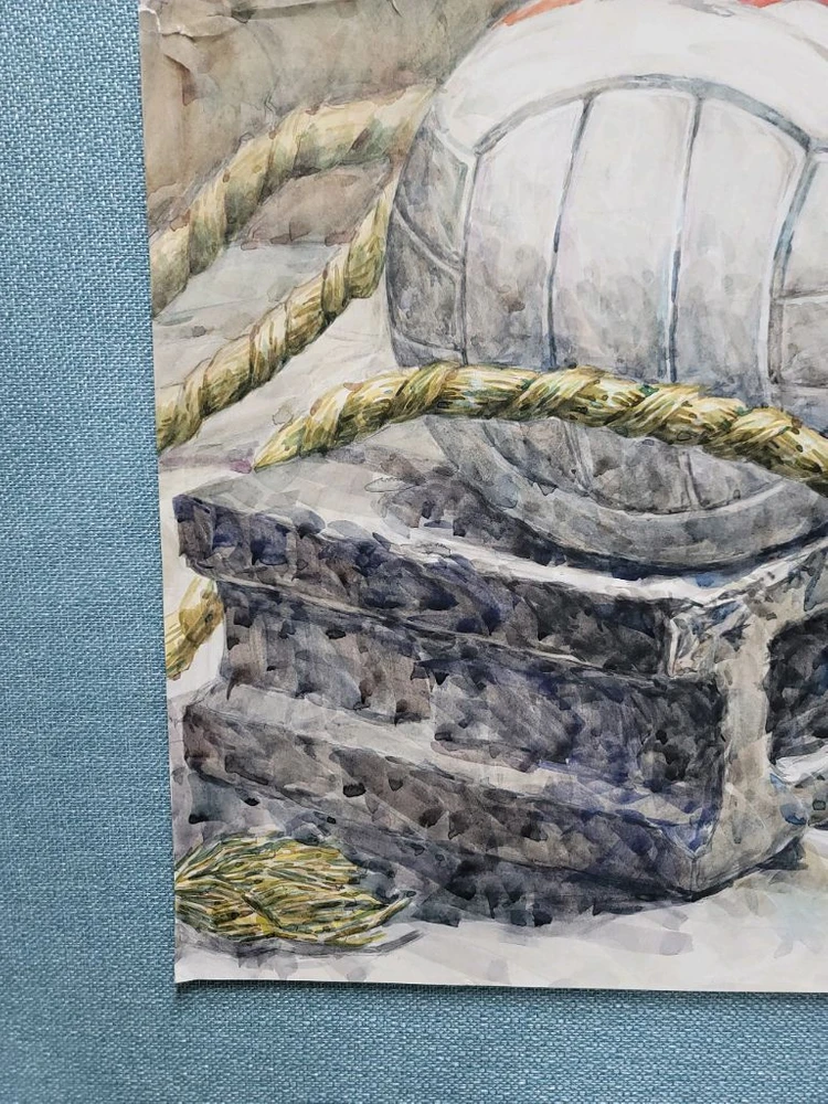 이수미작가 수채화그림 배구공 이미지