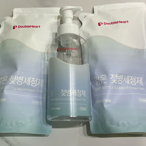 새상품)더블하트 맑은 젖병세정제(거품형 650ml)