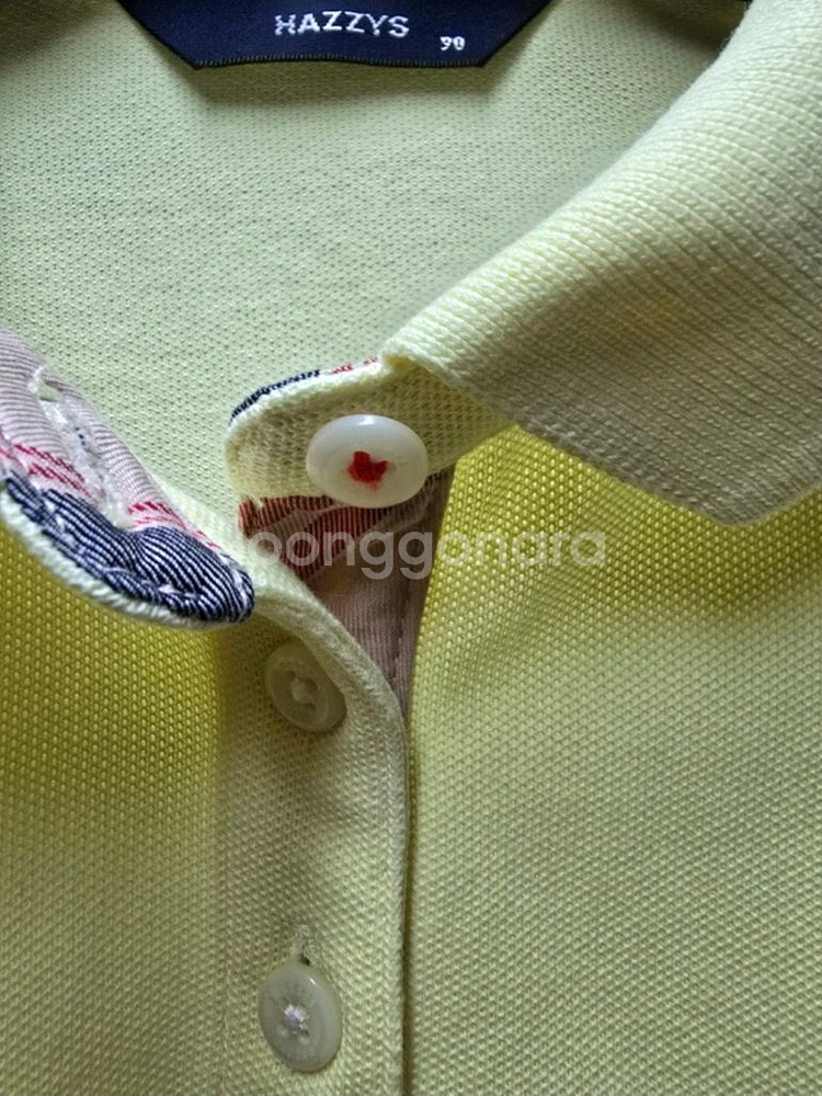 헤지스 옐로우 폴로 티셔츠 90--3