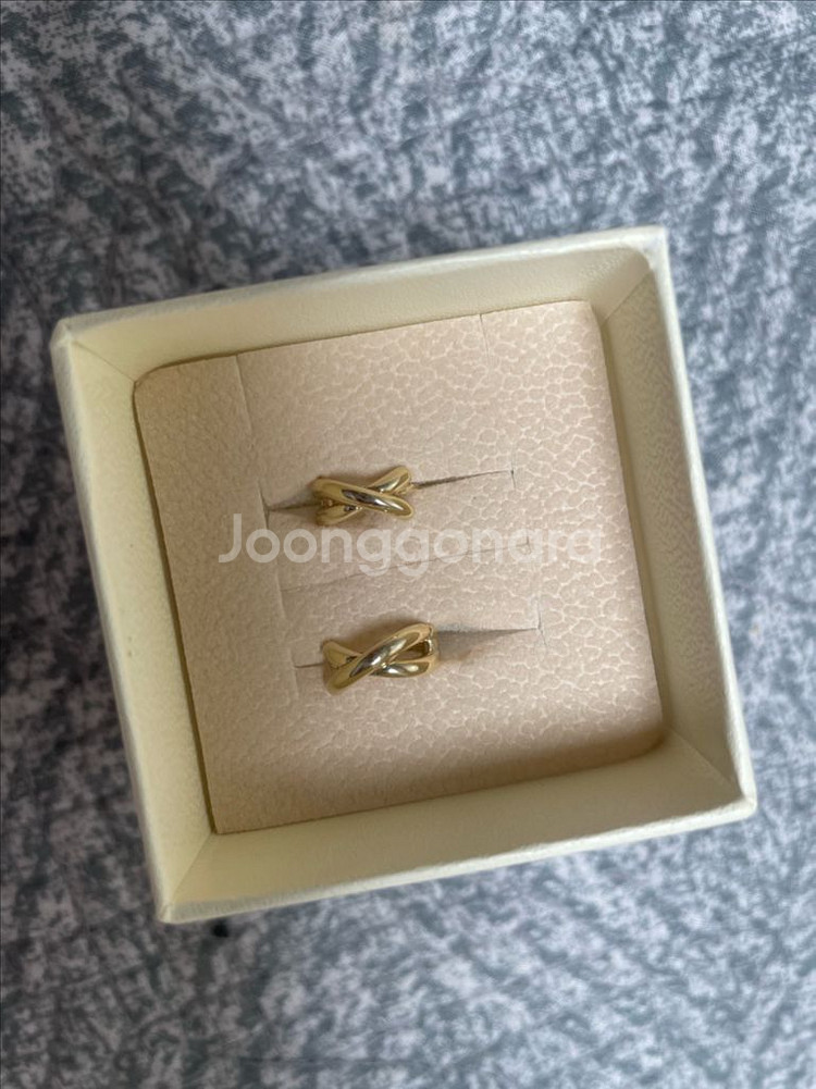 새상품, 실사 o) 14k 데일리 꼬임 링 귀걸이 골드--4