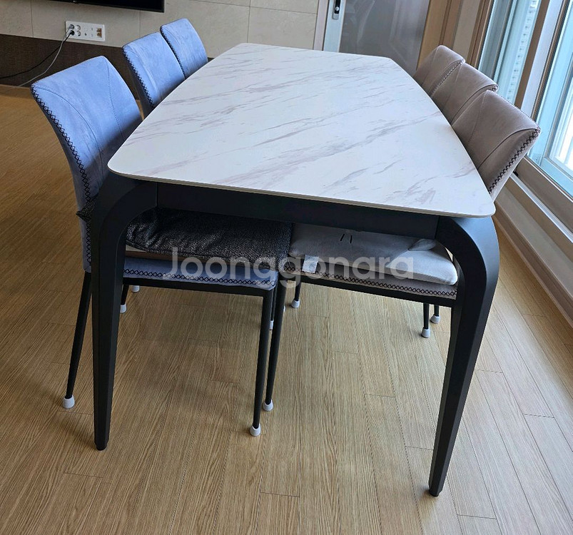 6인용 세라믹 식탁세트--1