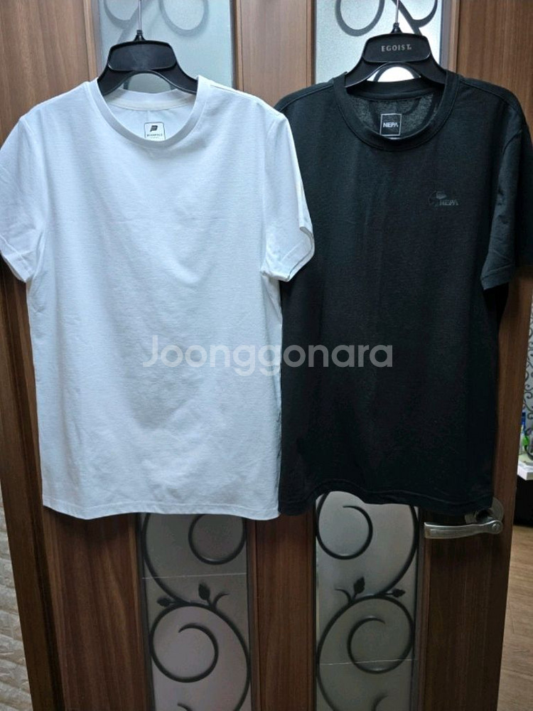 빈폴 흰색 네파 검정 반팔 티셔츠 90 2종일괄--0