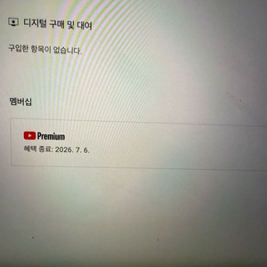 유튜브 프리미엄 개인1년팝니다