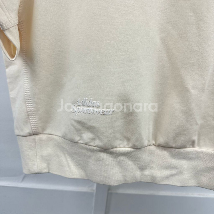 아디다스 24s 여성 라운지 소프트 테리 반팔티 루즈핏--10