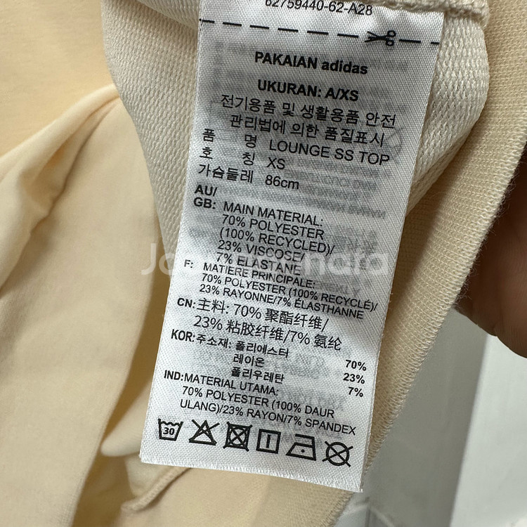 아디다스 24s 여성 라운지 소프트 테리 반팔티 루즈핏--15