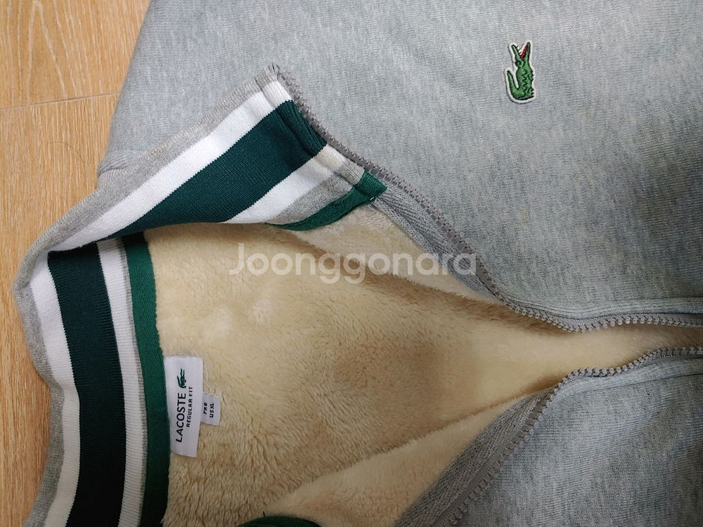 라코스테 기모 짚업 자켓 30만짜리 12.5만에 떨이--2