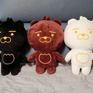 라이언 블랙 브라운 화이트 인형 3종 세트 새상품