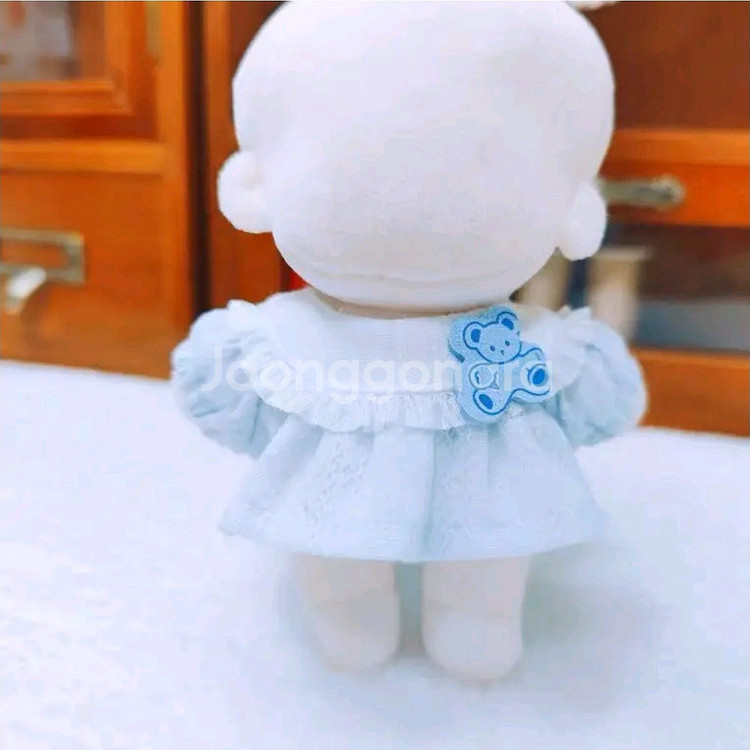솜인형 10cm 옷장 수제 원피스 화이트 몽실 스커트--1