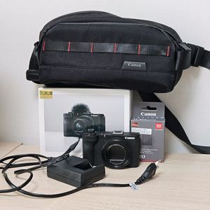캐논 파워샷 v1, 정품 충전기, 추가배터리, 가방
