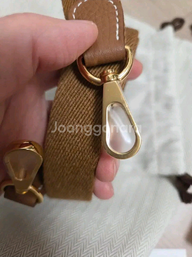 에르메스 미니에블린 골드금장k각인--2