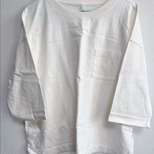 한번도 안입은 (새상품)7부 긴팔 티셔츠 아이보리 L
