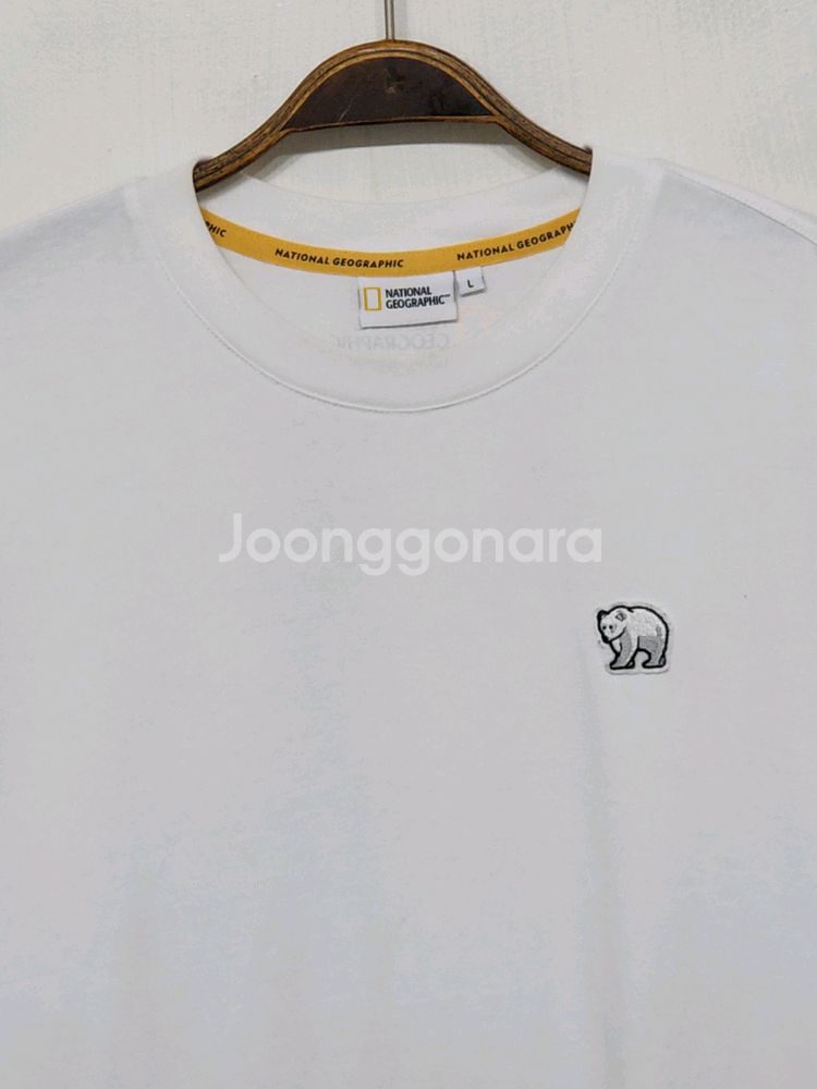 (XL) 내셔널지오그래픽 반팔티 화이트 북극곰 티셔츠--1