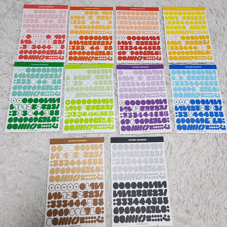 다꾸 알숫스 처분 뚱파벳 뚱넘버 파스텔--1