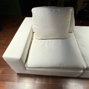 까사미아 캄포 클래식 화이트 모듈소파 우측 팔걸이