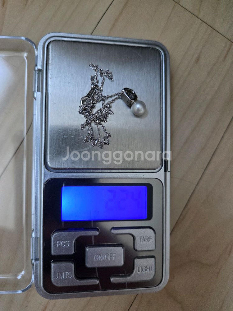 실버 은 진주스와로브스키 목걸이--7