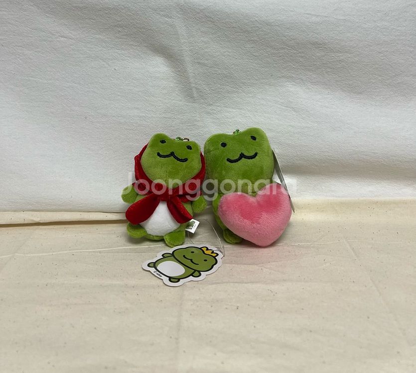 (새상품) 일괄 깨꾹이 개구리 스카프&하트 인형 키링--0