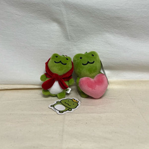 (새상품) 일괄 깨꾹이 개구리 스카프&하트 인형 키링