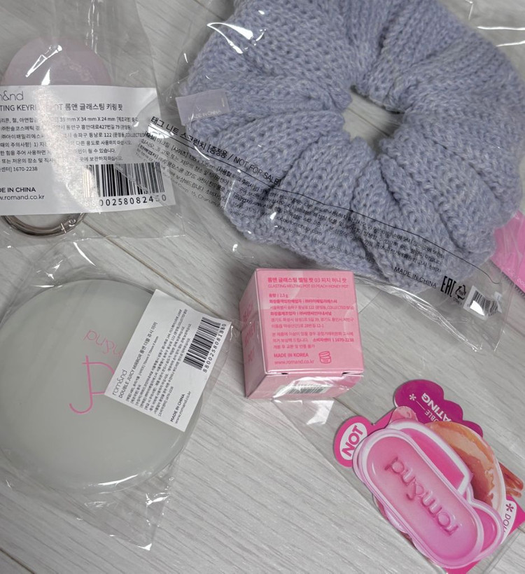 롬앤 글래스팅 멜팅팟 03 피치허니팟 태그 세트--4