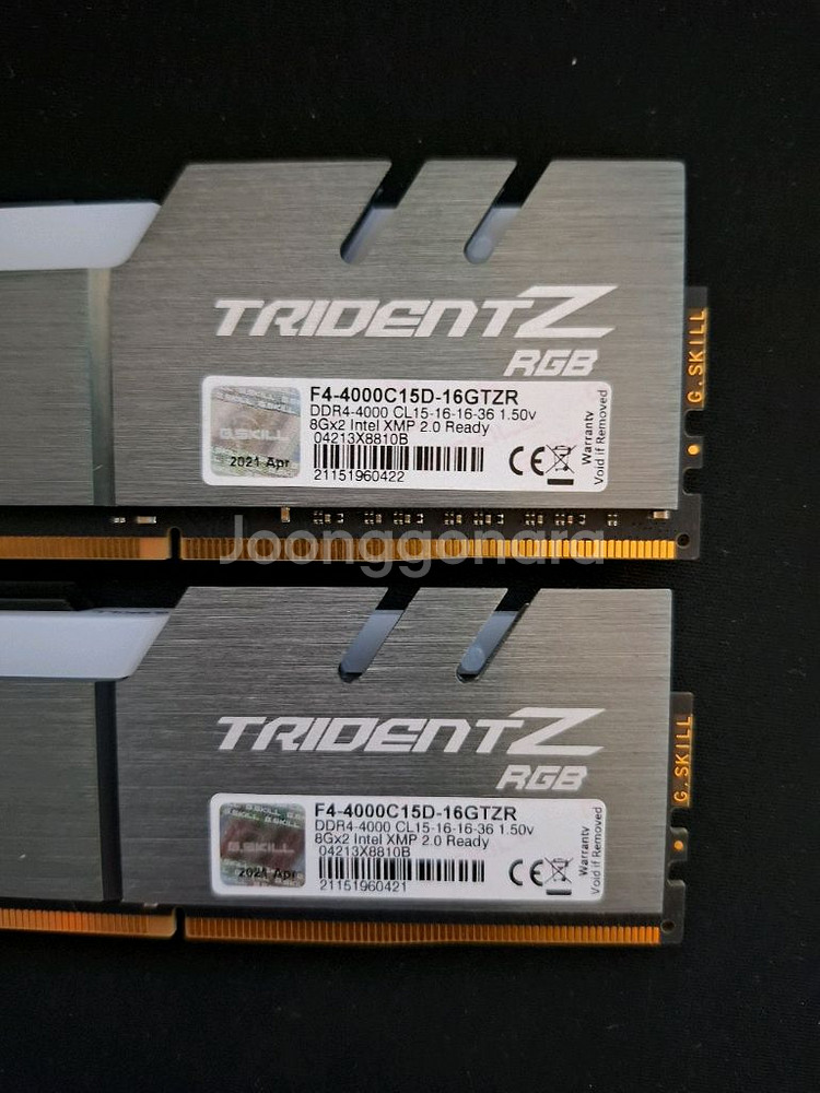 지스킬 램 DDR4 4000C 16GB(8GB 2개)--2