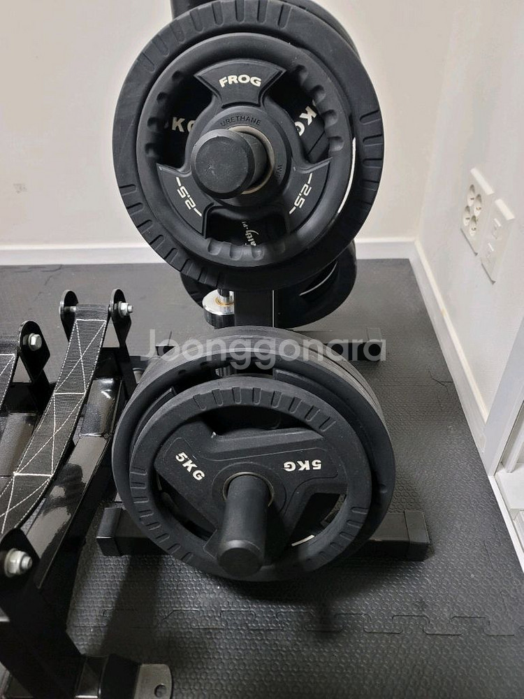 원판셋트 105kg, 원판 거치대, 티바로우, 바벨--4