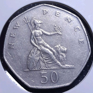 영국 1978년 50뉴펜스.외국주화 주화 화폐 동전