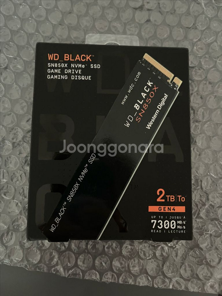 미개봉 m.2 ssd wd sn850x 2tb--0