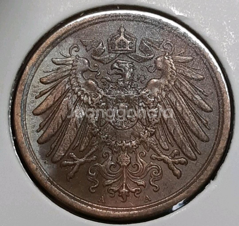 독일 1915년 2페닝.외국주화 주화 화폐 동전--0