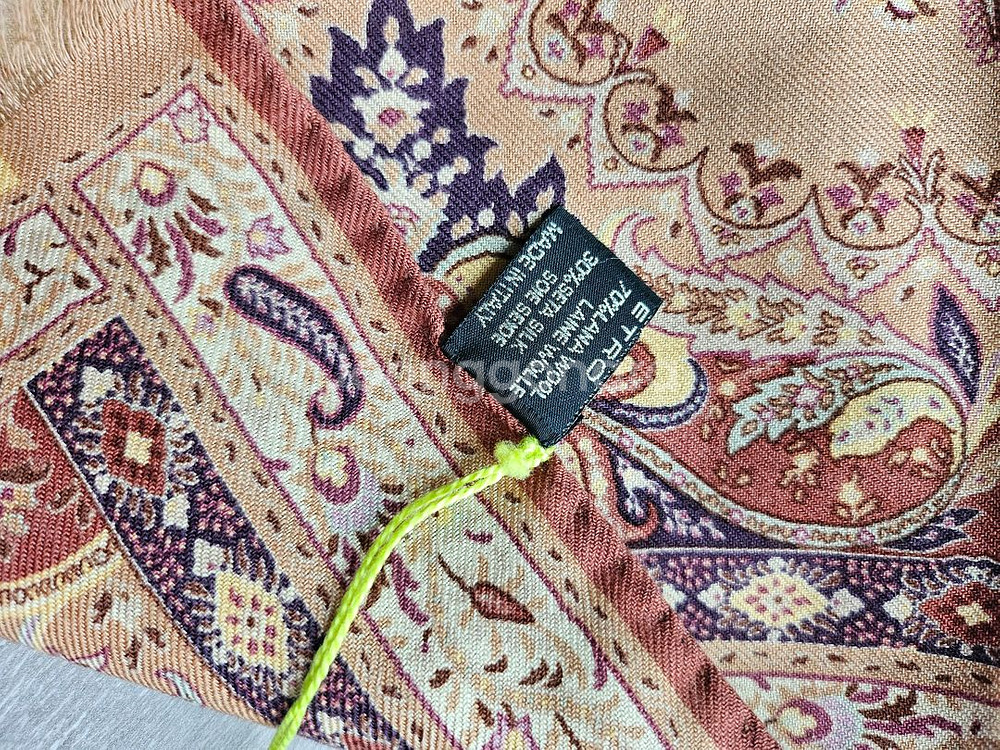 에트로 울실크 스카프--3