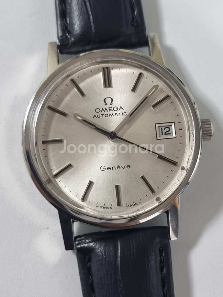 OMEGA 정품 오메가 시계 제네브 은장 자동36mm--2