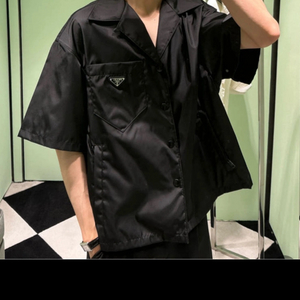 네고 절대x 초급처 프라다 블랙 리나일론 반팔 셔츠 M