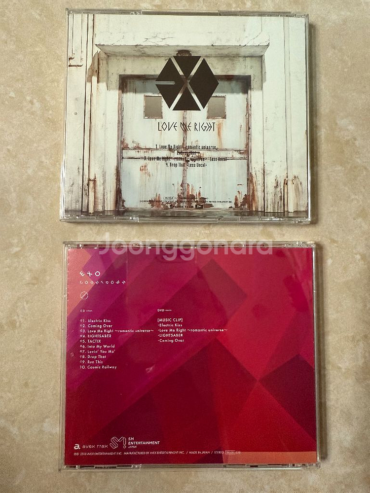 엑소 일본 앨범 럽미라잇 카운트다운 일괄 2만원--1