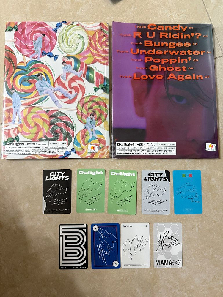 엑소 백현 캔디 앨범 포카 일괄 가격--1